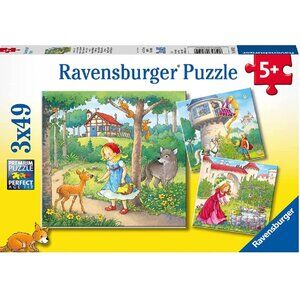 New sealed Ravensburger-3x49 Piece Puzzle - Rapunzel, Little Red Riding Hood